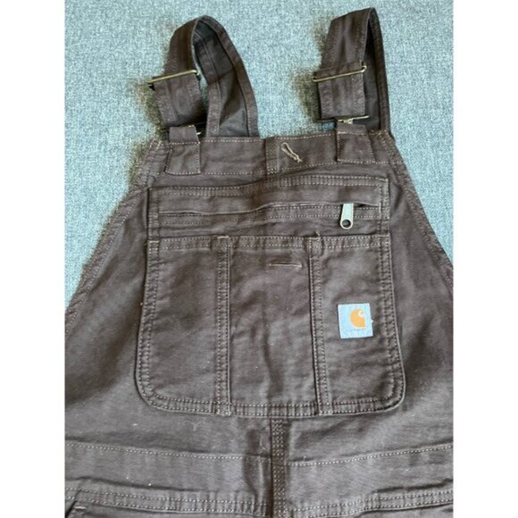 CARHARTT RUGGED FLEX CANVAS BID OVERALL  XS (0-2) Women’s OR2438-W NWT - Picture 8 of 9